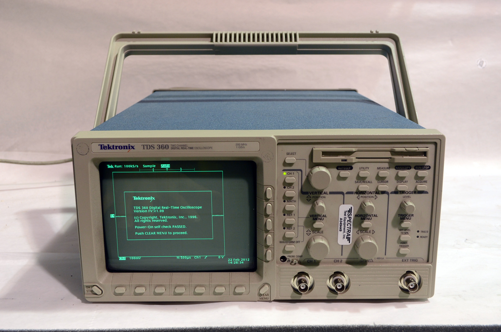 1GS/s DIGITIZING Tektronix TDS360 2 CHANNEL 200 MHz 